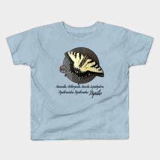 Yellow Swallowtail Taxonomy Kids T-Shirt